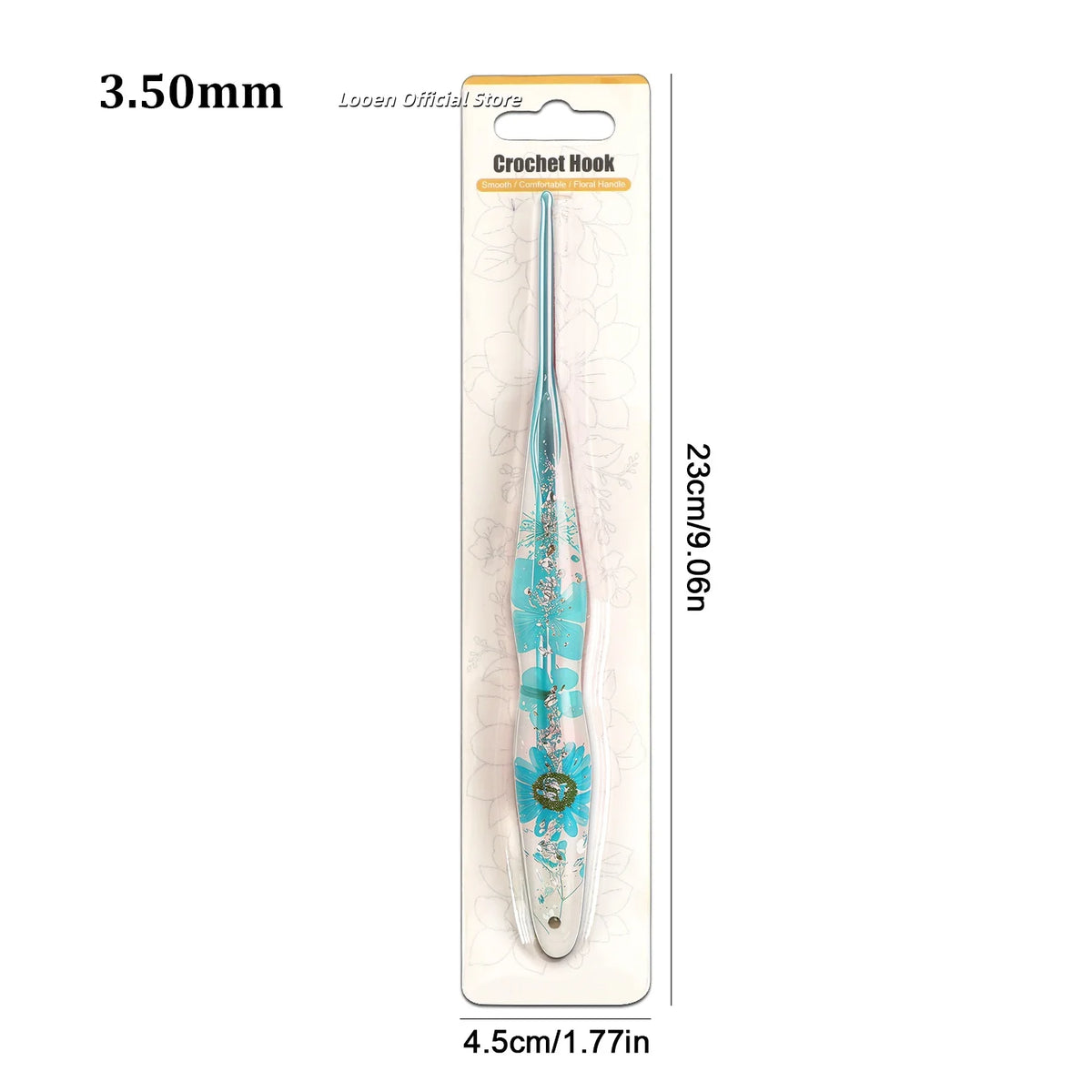 Crochet Hook, Resin Handle & Aluminum Tip for Handmade Yarn Projects