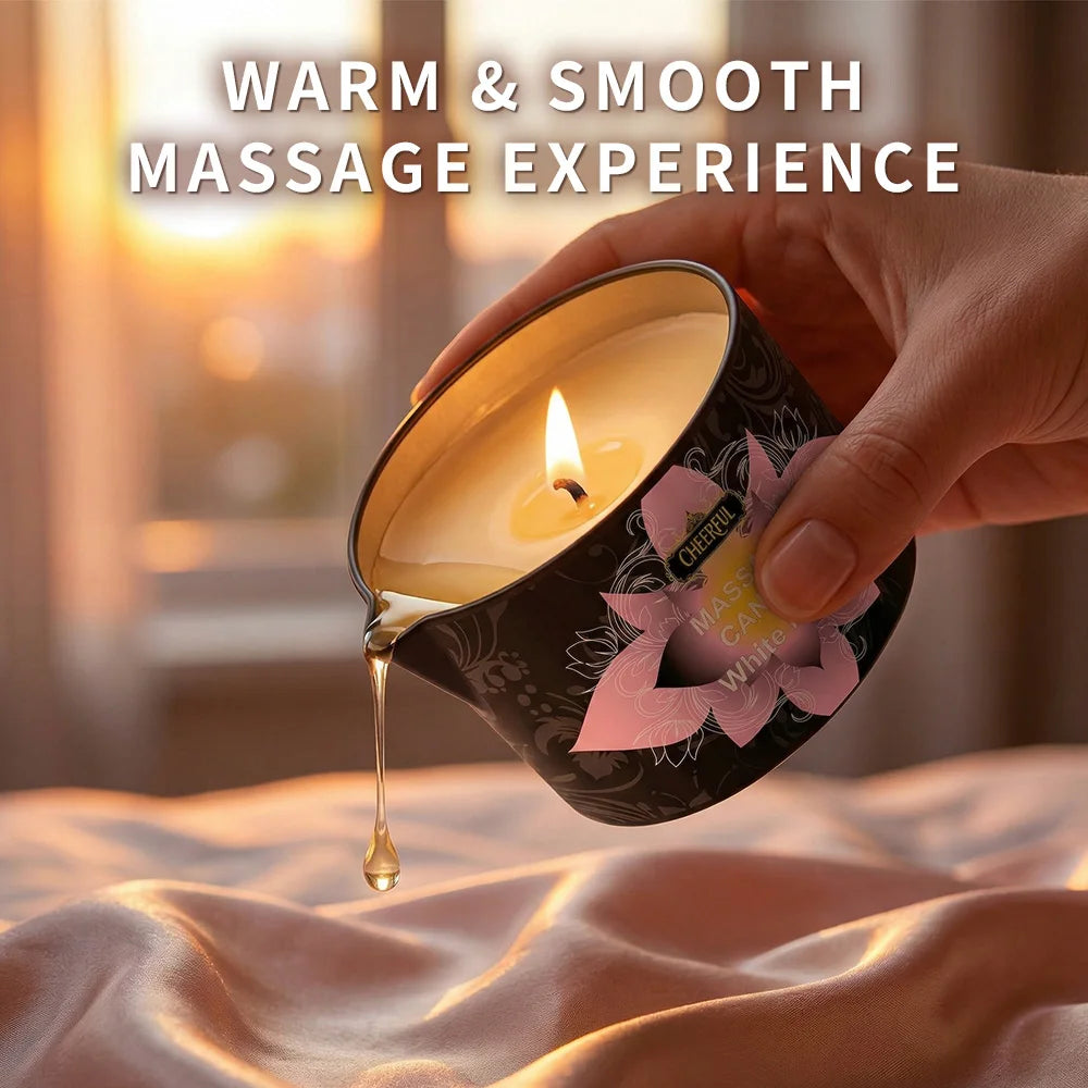 Massage Oil Candle Moisturizing Aromatherapy Candle Creative Anti-Scalding Iron Can Candle, A Perfect Gift For Family And Friend