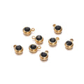 Metal Beads Stainless Steel Rhinestone Crystal Charms Pendants Bracelet Supplies