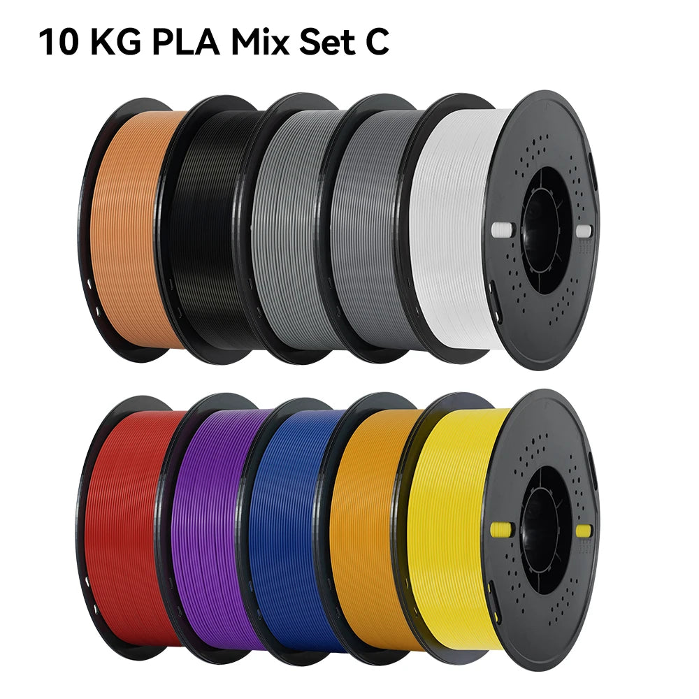 KINGROON 10KG/22LBS Multicolor PLA Filament 1KG/Roll 1.75mm For 3D Printer Material for 3D Printing 3D Printer Filament Free Shipping