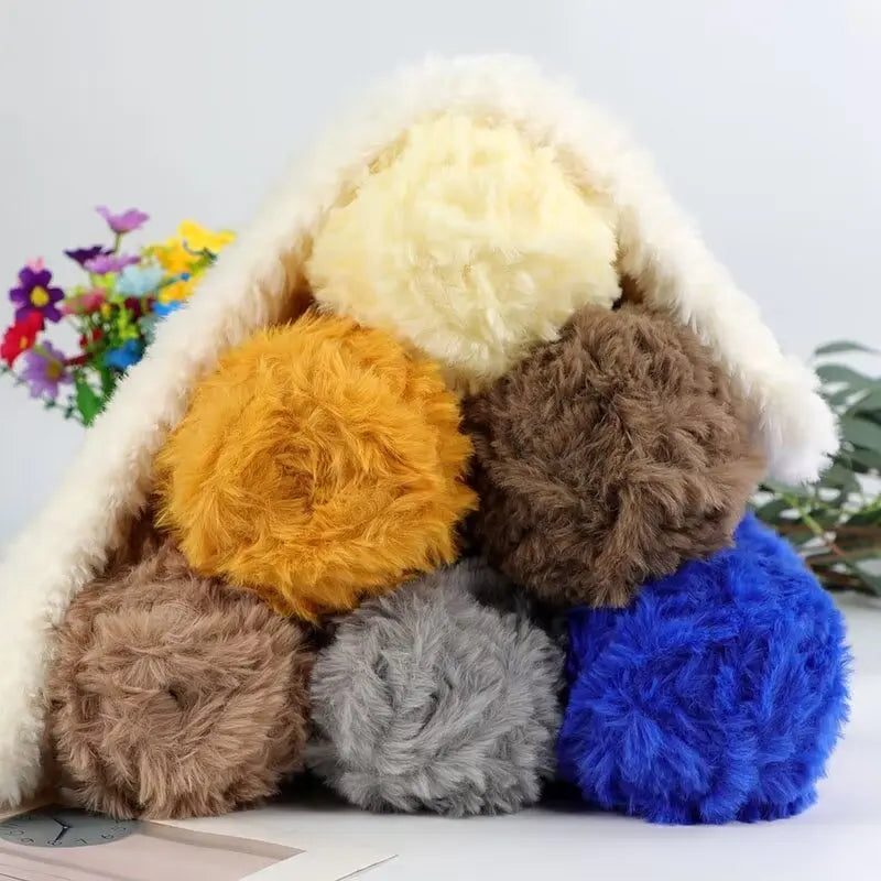 Yarn, Faux Fur for Handmade Slippers, Sweaters, Scarves & Winter Hats