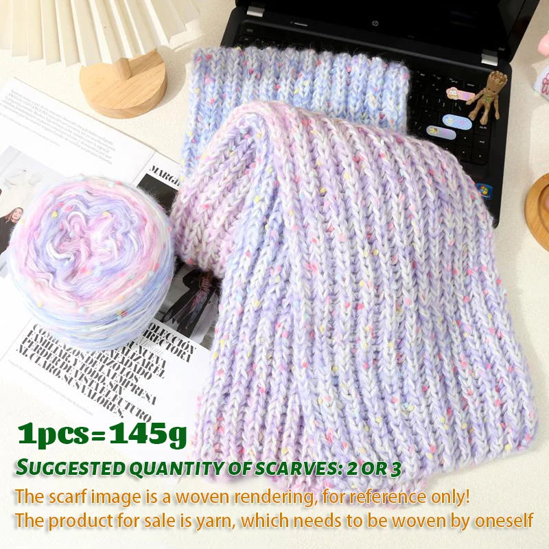 Yarn, Color-Dot Gradient for Handmade Scarves, Hats & Knitting Projects