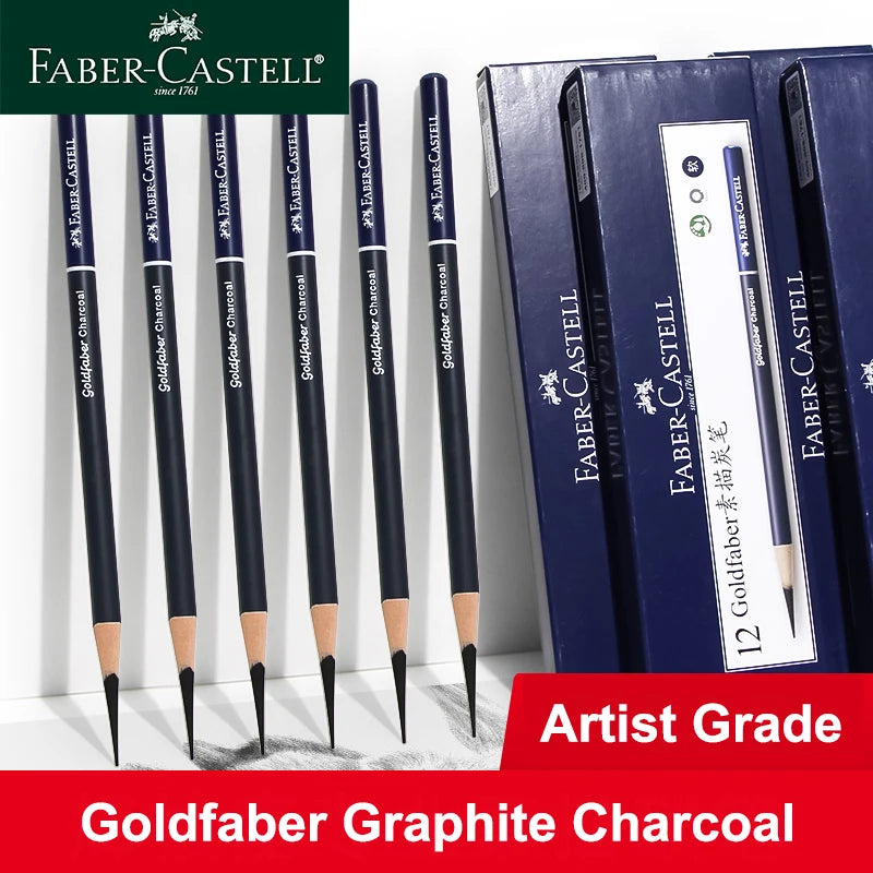 Charcoal & Graphite Sketch Pencil Set — Extra Soft to Hard, 5 or 6 Pieces
