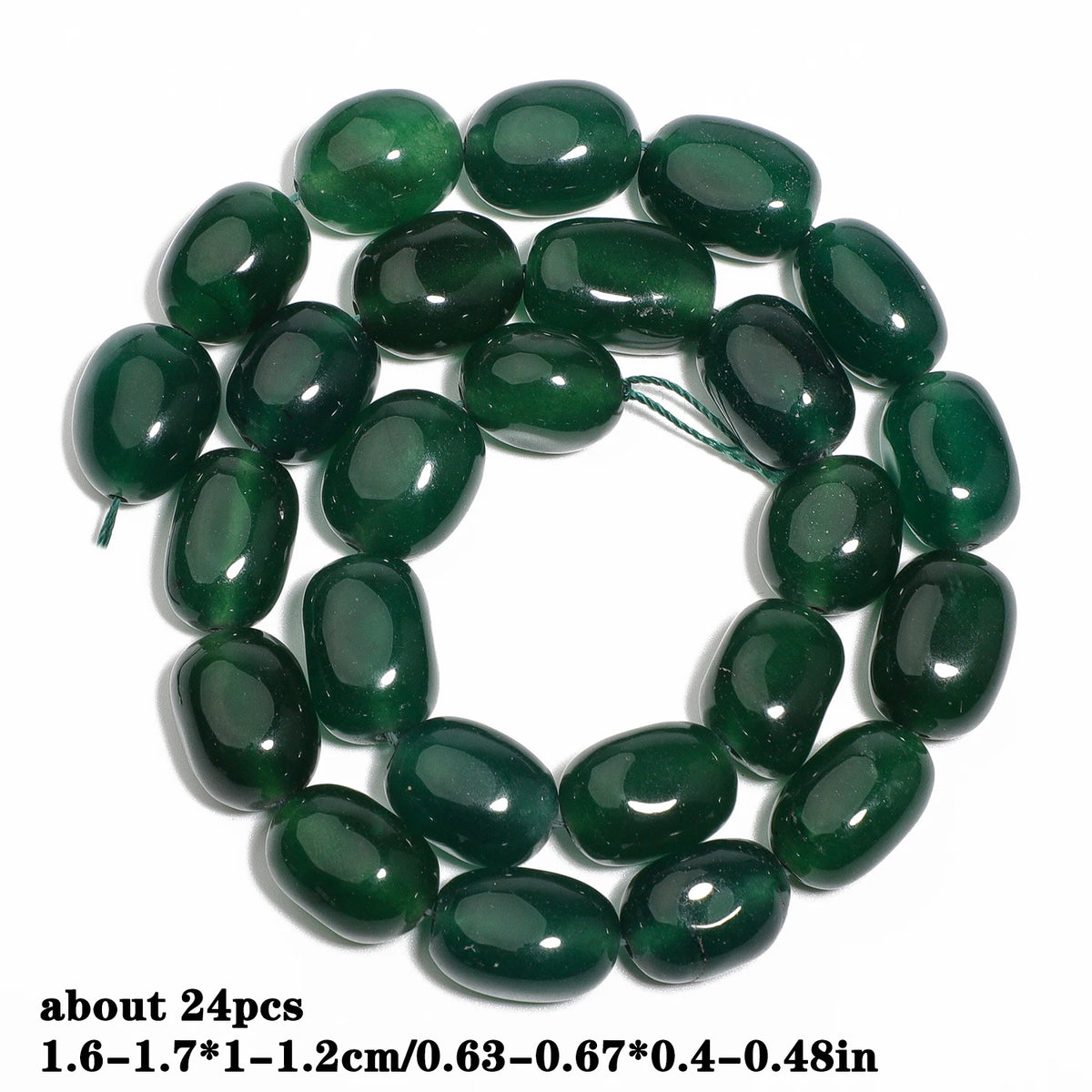 Stone Beads Green Chalcedony-Style Mixed Shapes for DIY Jewelry Making