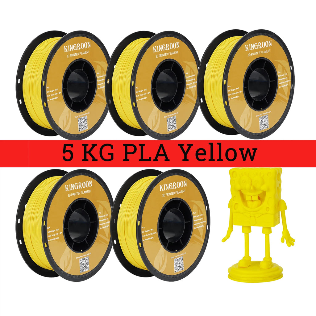 5KG PLA PETG TPU Filament 1.75mm High Quality 3D Printing Material Degradable Eco-friendly For 3D Printer Plastic 5 Rolls