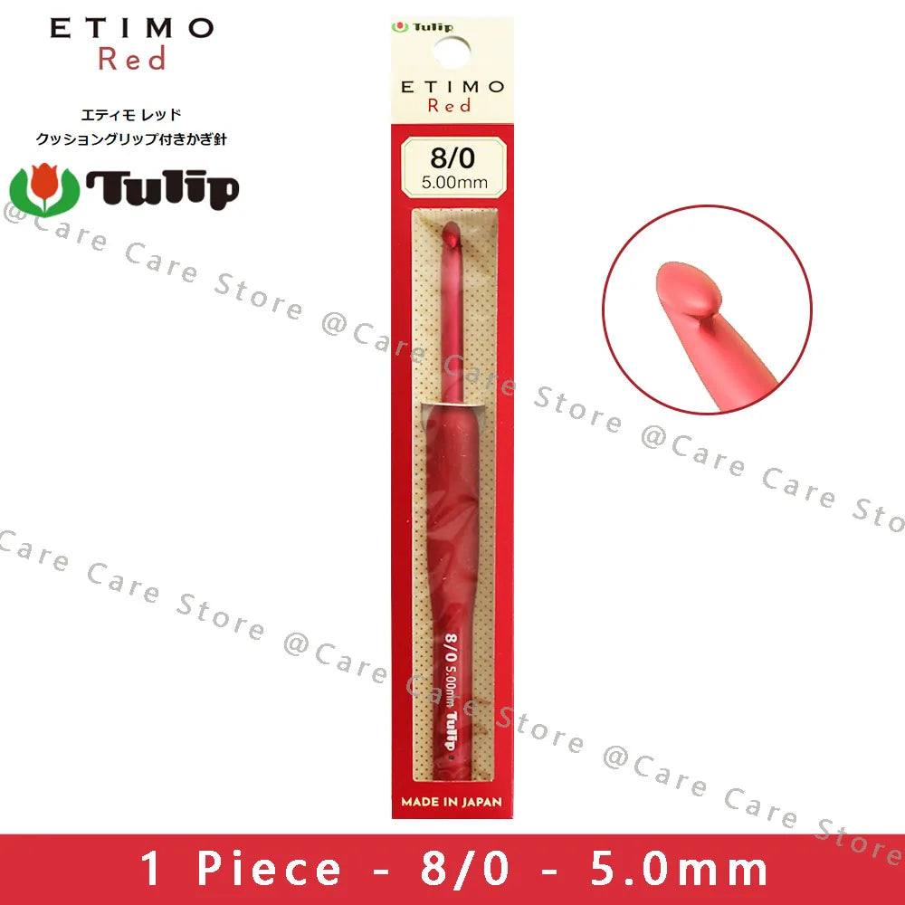 Crochet Hook, Tulip Etimo Red for Handmade Yarn & Needlework Projects