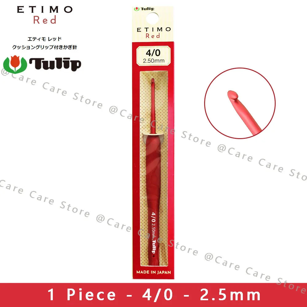 Crochet Hook, Tulip Etimo Red for Handmade Yarn & Needlework Projects