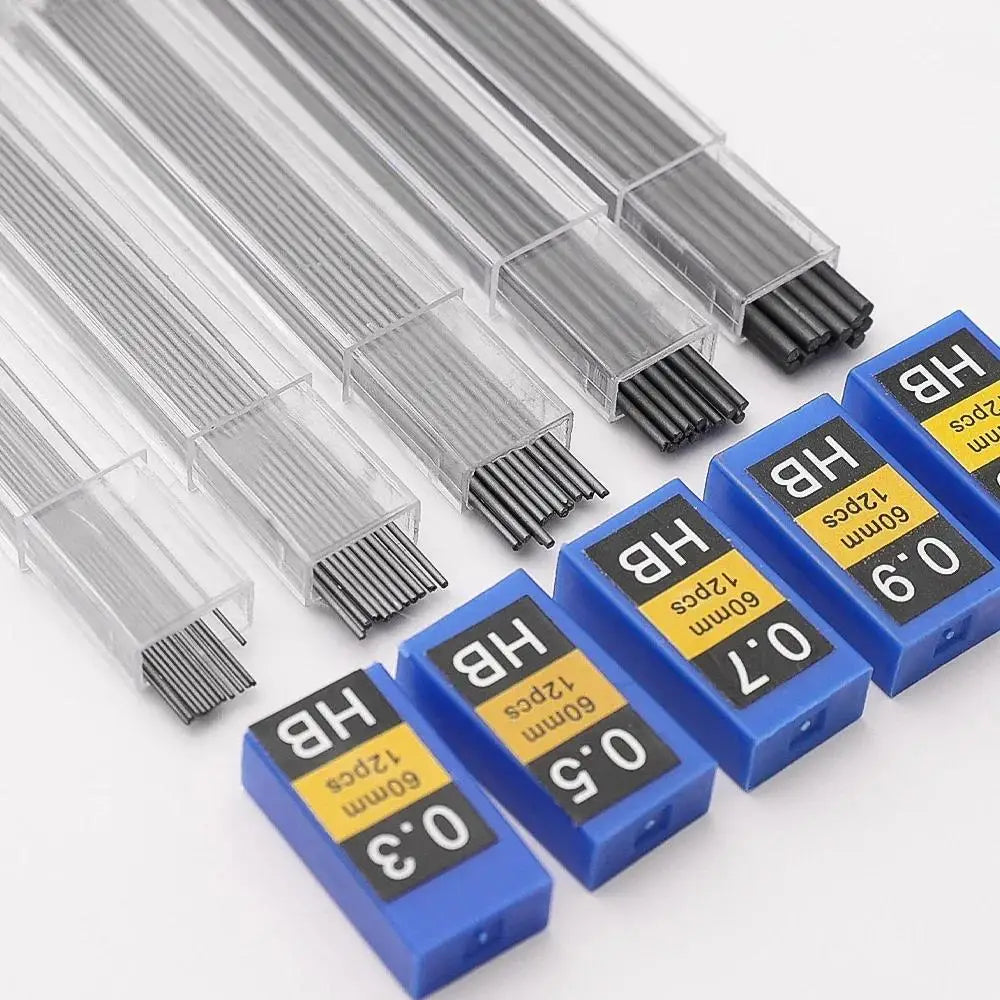 Metal Mechanical Pencil, Anti-Slip Grip — 0.3 to 2.0mm + Lead Refills