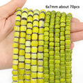 Glass Beads Lampwork Pumpkin Cylinder Rice Shapes for DIY Jewelry Making