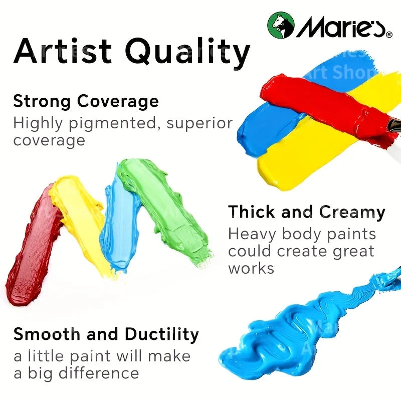 Marie's Acrylic Paint Set — 36 Colors, 100ml Tubes