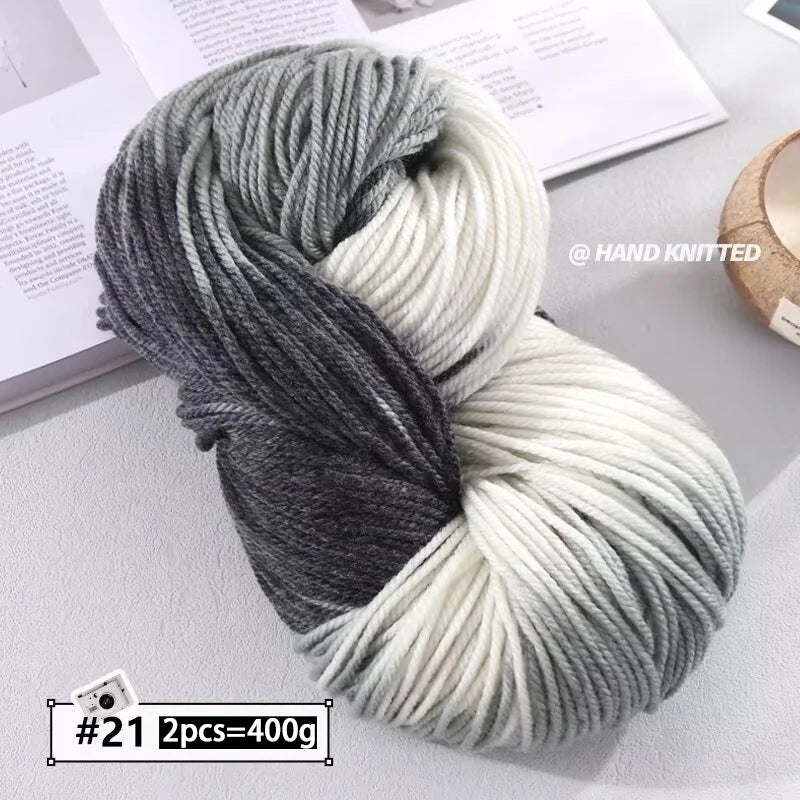 Yarn, Chunky Color Gradient for Handmade Coats, Scarves, Hats & Gloves
