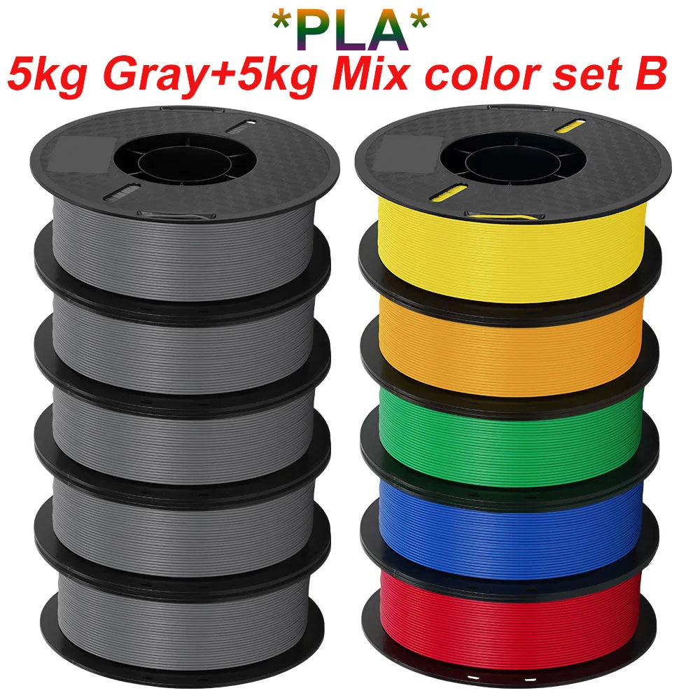 3D Printer Filament PLA & PETG 10KG 10 Rolls 1.75mm 26 Colors KINGROON