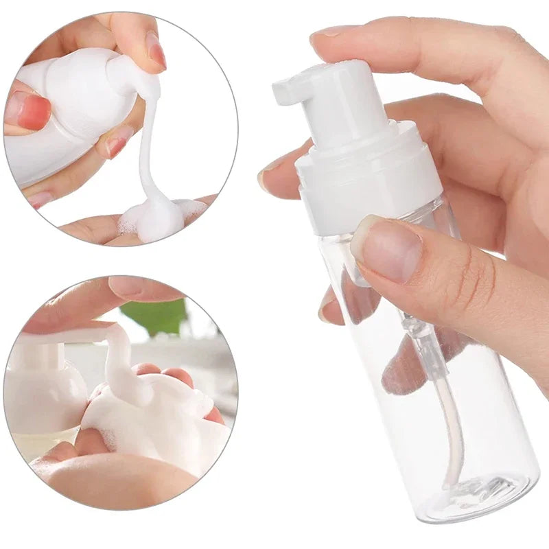 Foaming Pump Bottles Empty Plastic Refillable Soap Dispensers 2 Pack