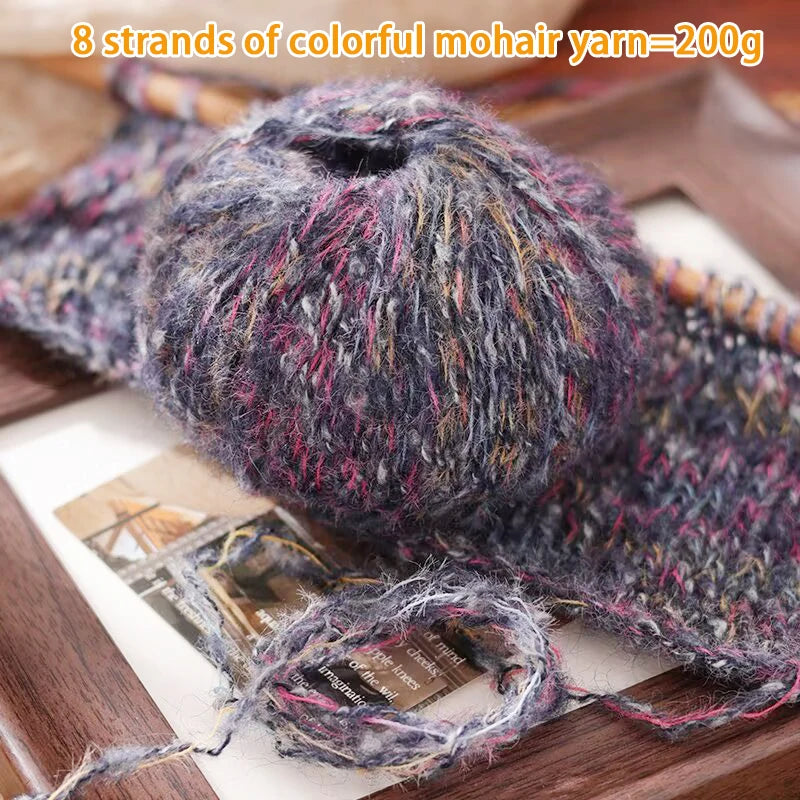 Yarn, Colorful Textured for Sweaters, Shawls, Coats, Scarves & Crochet