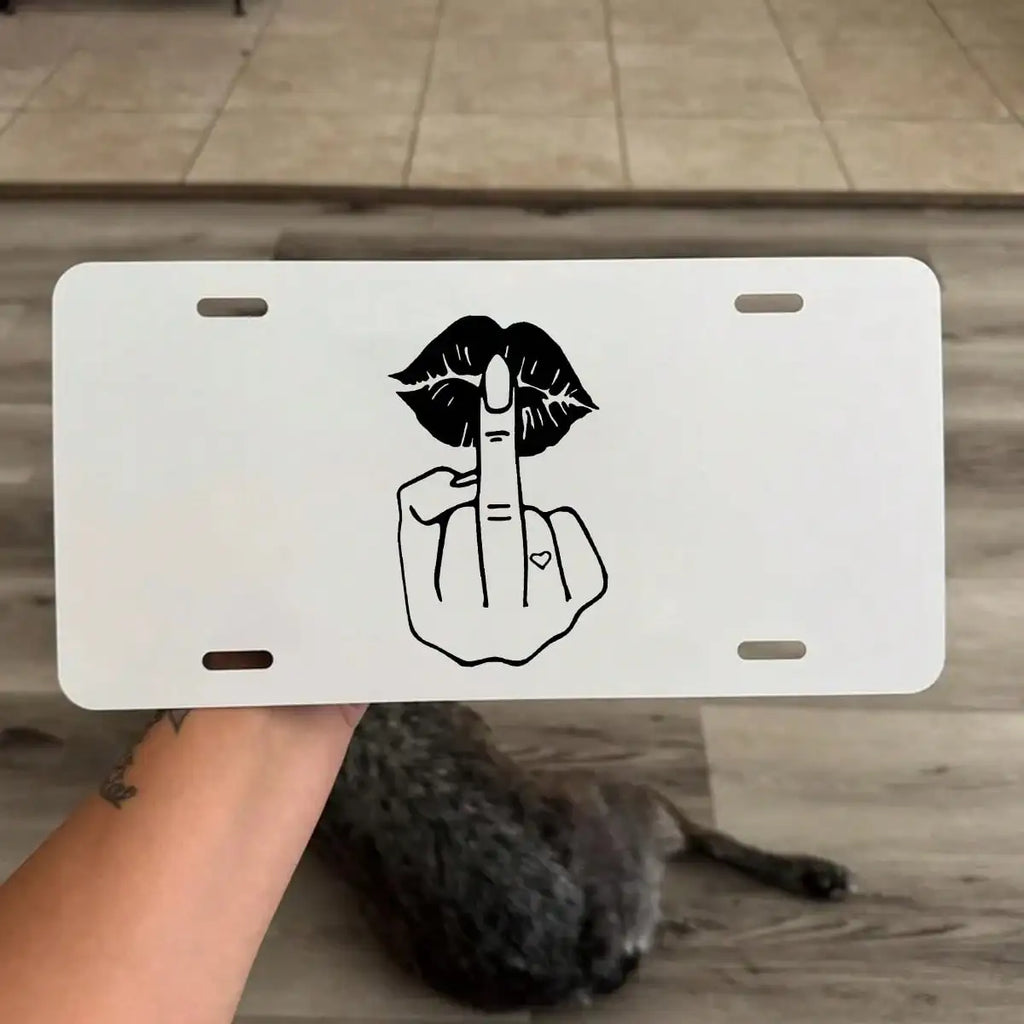 Funny Lips Middle Finger Car Premium Quality Replacement Accessory