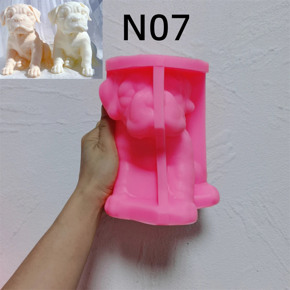 Dog Breed Candle Mold Set, Silicone — 12 Puppy Breeds, Food Grade DIY