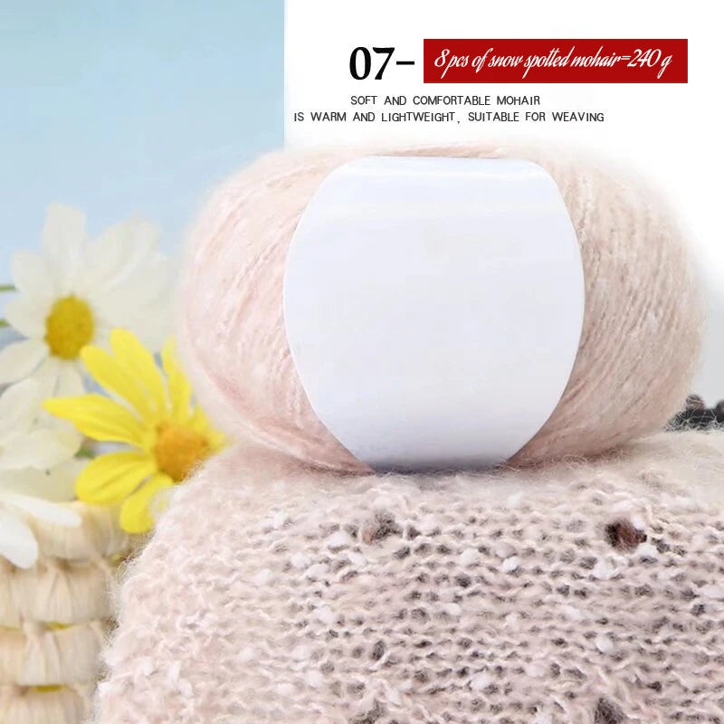 Yarn, Snow-Dot Effect for Knitting Sweaters, Shawls, Headbands & Hats