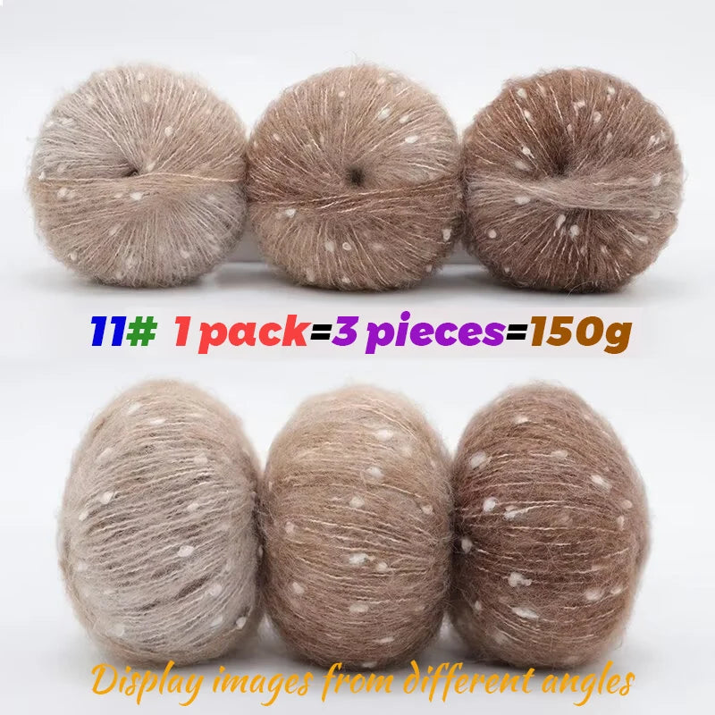 Yarn, Colorful Snow-Dot Effect for Knitting Sweaters, Hats, Scarves & Vests