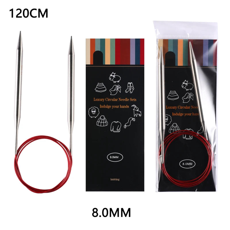 Knitting Needles, Stainless Steel Circular for Handmade Sweaters & Scarves