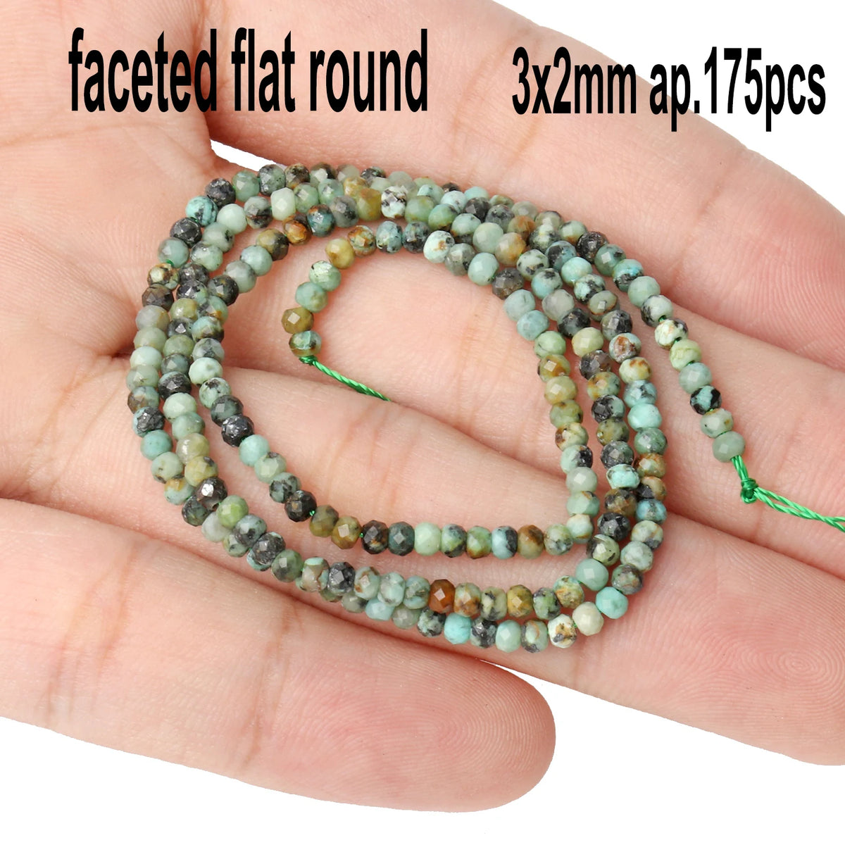 Stone Beads African Turquoise-Style Matte Round Irregular Geometric Craft Beads