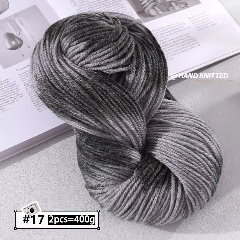 Yarn, Chunky Color Gradient for Handmade Coats, Scarves, Hats & Gloves