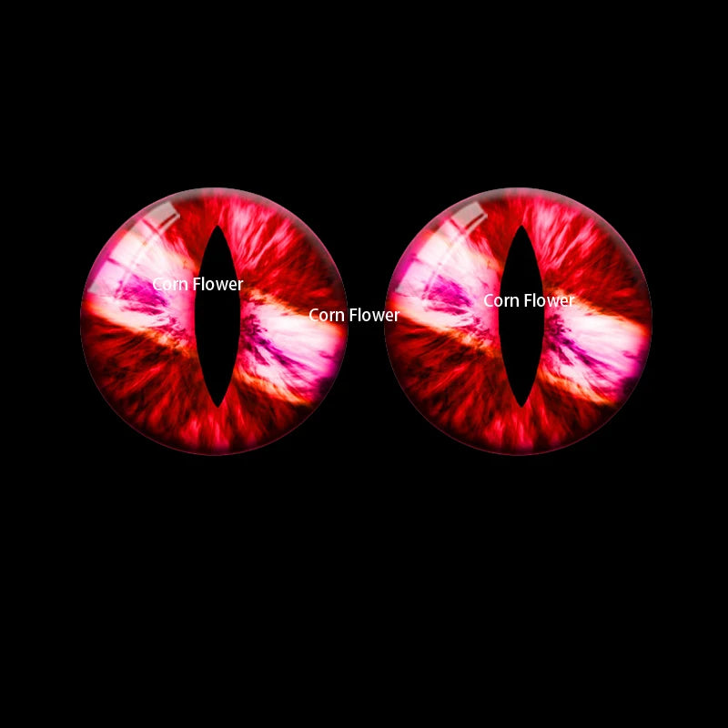 Doll Eyes Dragon Cat Slit Pupil Glass Cabochons Flatback 8-25mm 10pcs BJD