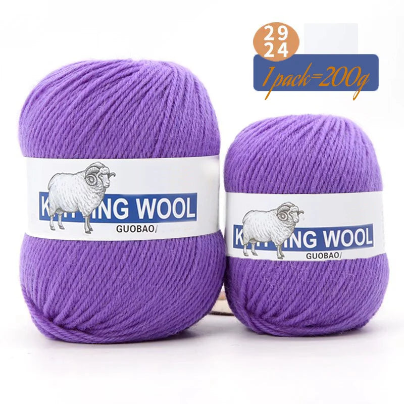 Yarn, Medium Thickness for Knitting Sweaters, Coats, Scarves & Winter Hats