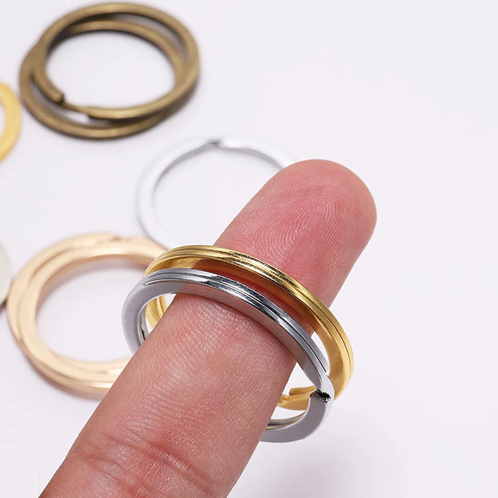 Keyrings Round Metal Gold Color Connectors DIY Jewelry Making Craft Supplies