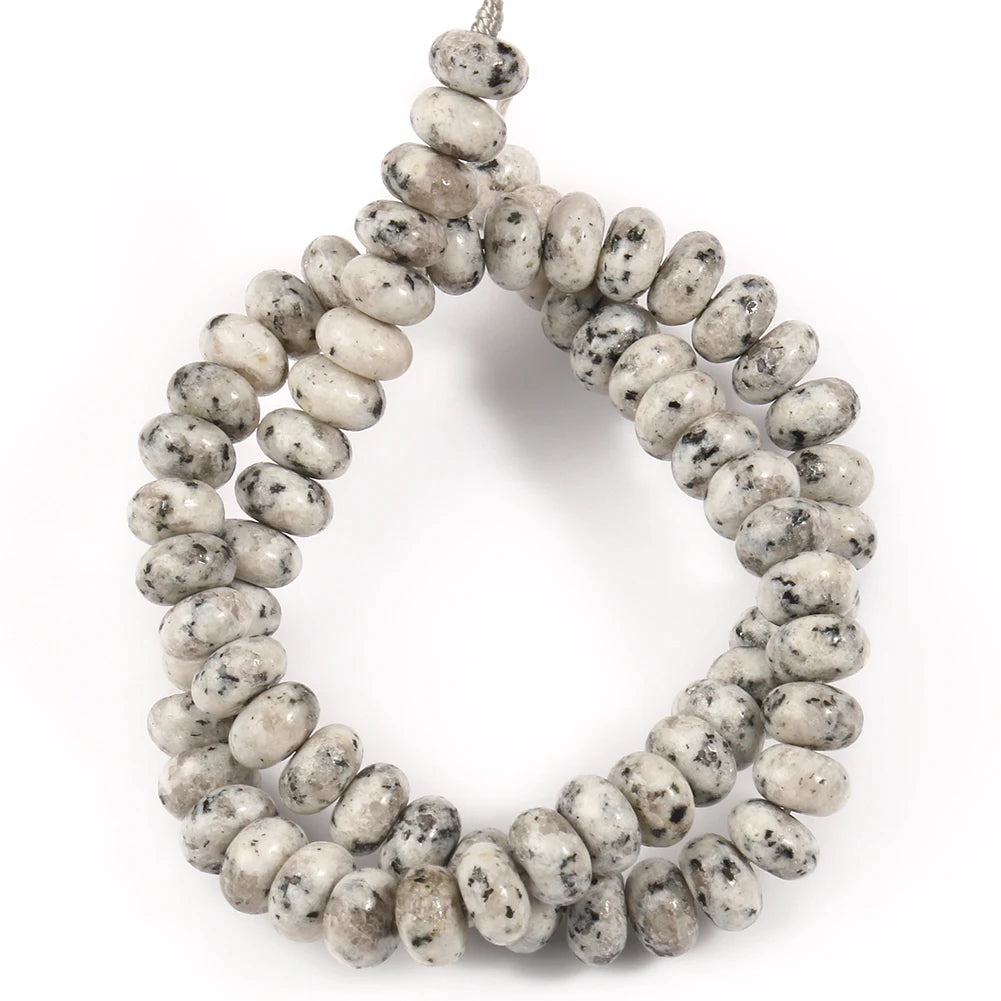 Stone Beads Round Purple Blue Angelite-Style Rondelle for DIY Jewelry Making