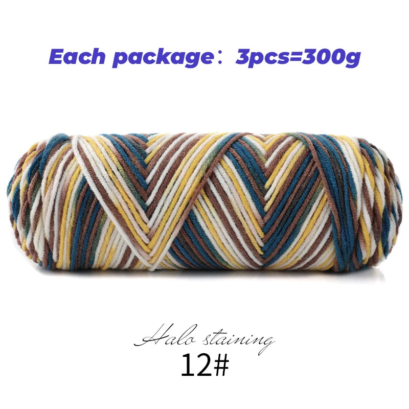 Yarn, Multicolor for Handmade Sweaters, Scarves, Blankets & Crochet Crafts