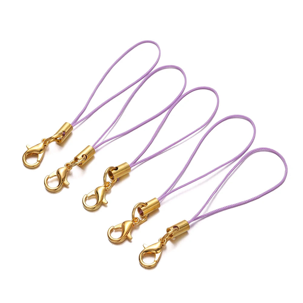 Keychain Cords with Lobster Clasps Lanyard Straps DIY Jewelry Making