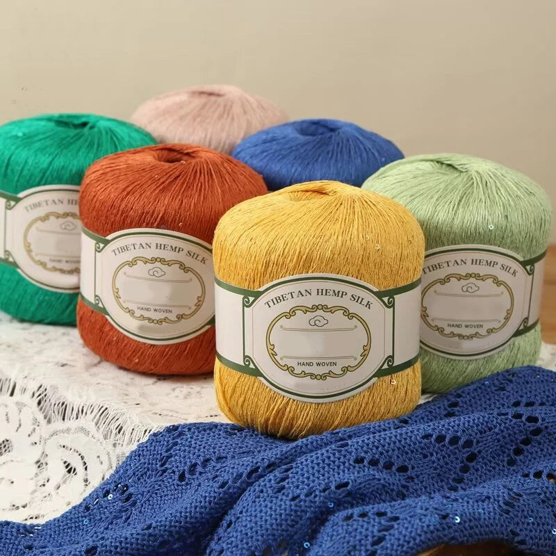 Yarn with Sequins for Crochet Shawls, Summer Hats & Openwork Knitwear