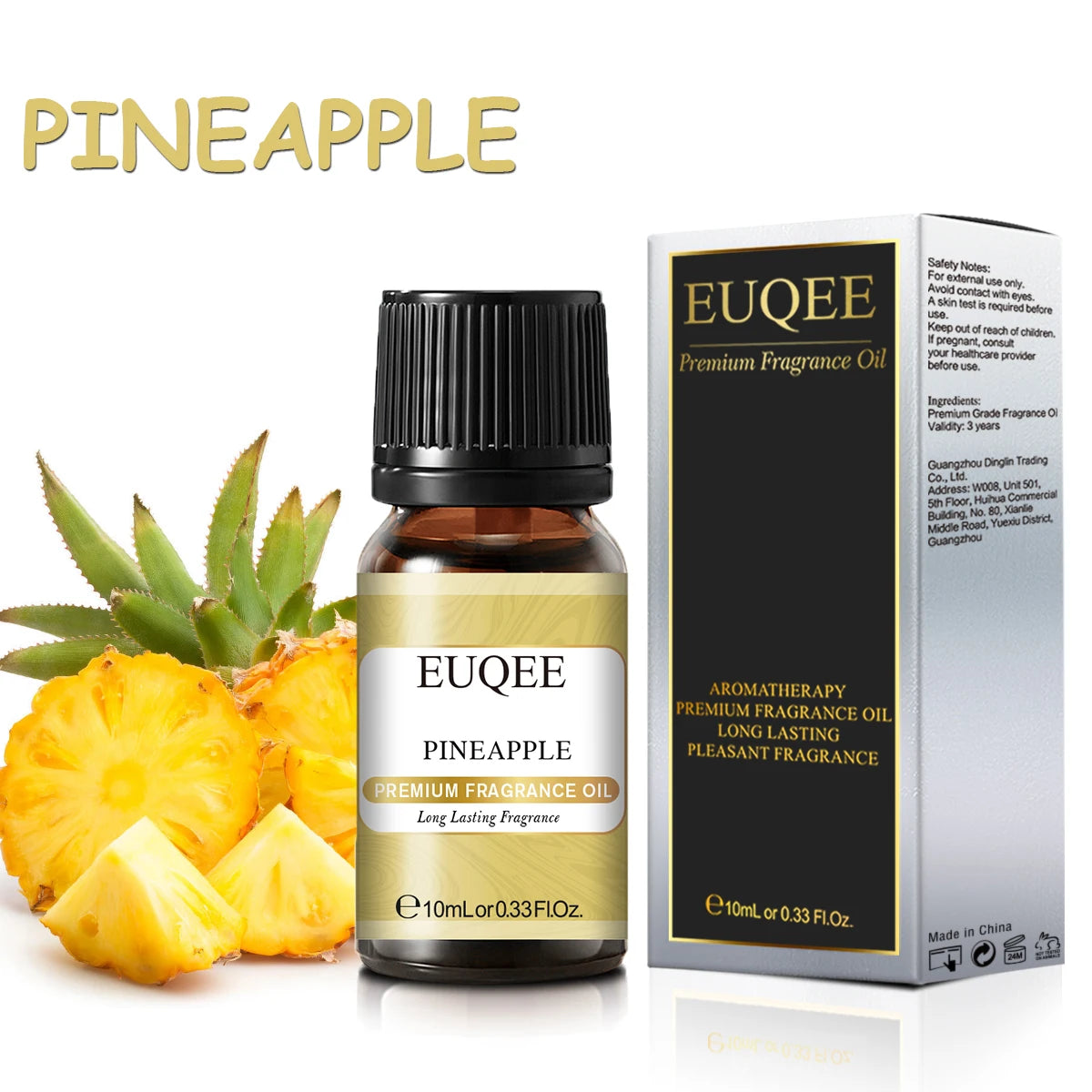 EUQEE 10ml Sweet Fruit Fragrance Oil — 8 Scents for Candles & Soap