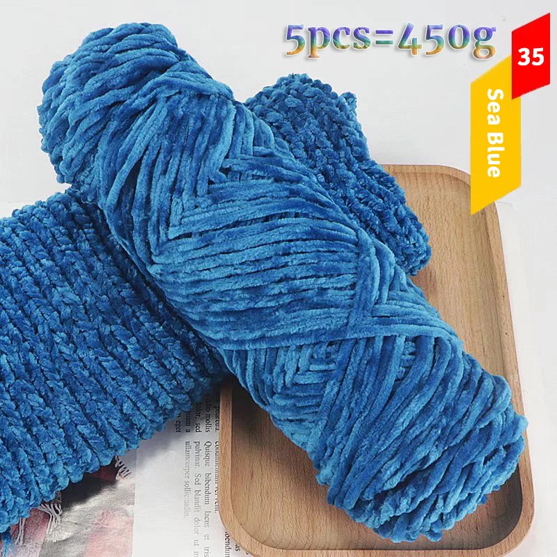 Yarn, Fine Chenille for Sweaters, Scarves, Hats, Rugs & Cushion Crafts