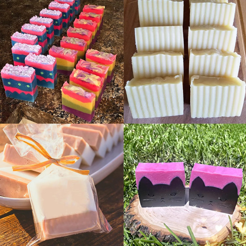Rectangle Wooden Box Soap Mold Kits 600ml Silicone Soap Mold Flexible Rectangular Loaf Mold DIY Heart Moon Tube Soap Making Tool