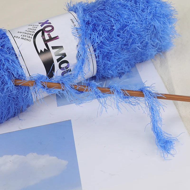 Yarn, Faux Fur Eyelash Texture for Knitting Coats, Scarves, Hats & Vests