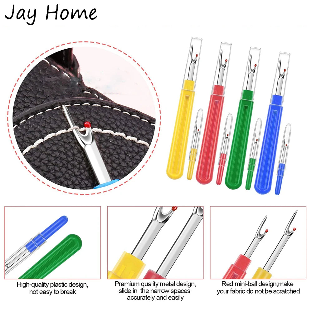 Seam Ripper Kit with Thread Cutter Scissors for Sewing & Stitch Removal