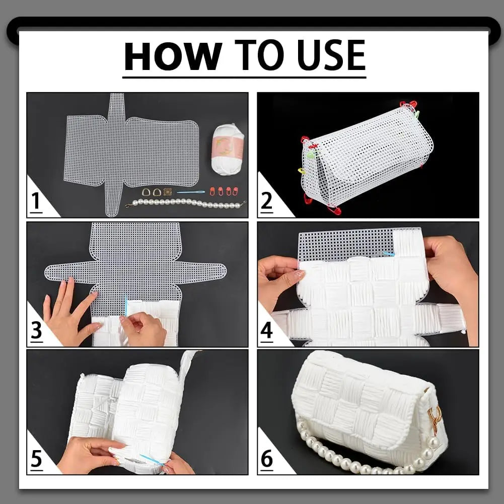 Plastic Canvas Sheets, Clear Mesh for Handmade Purses, Bags & Embroidery