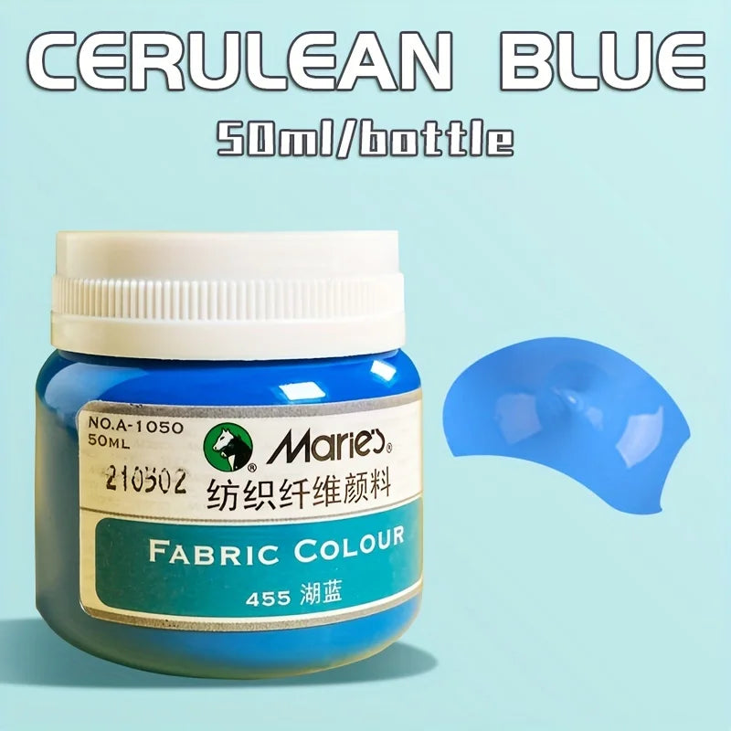 Fabric Paint, Marie's Permanent 50ml — 19 Colors for Clothing & DIY Art