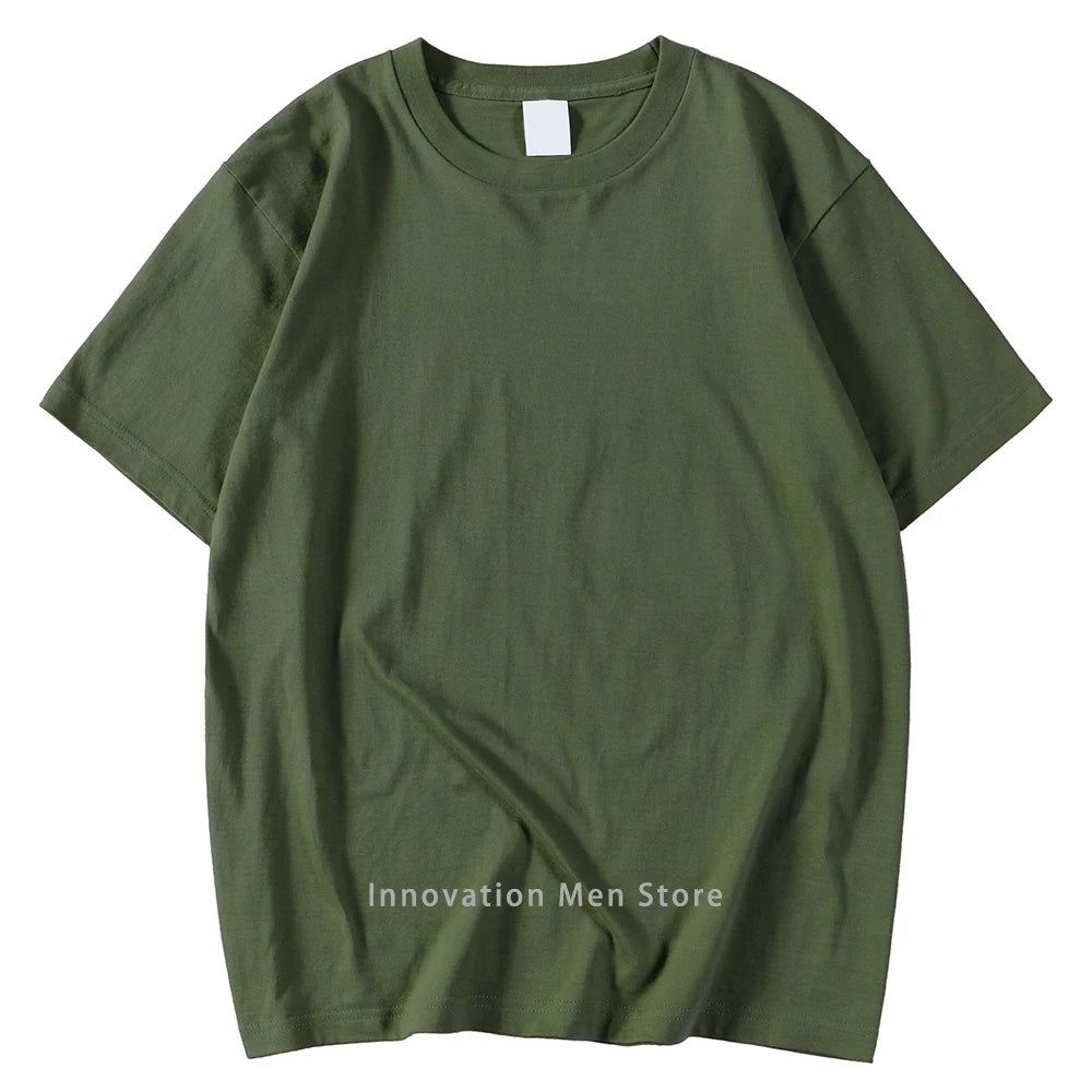 T-Shirt Unisex Cotton Solid Color Oversized Basic Tee 14 Vibrant Colors