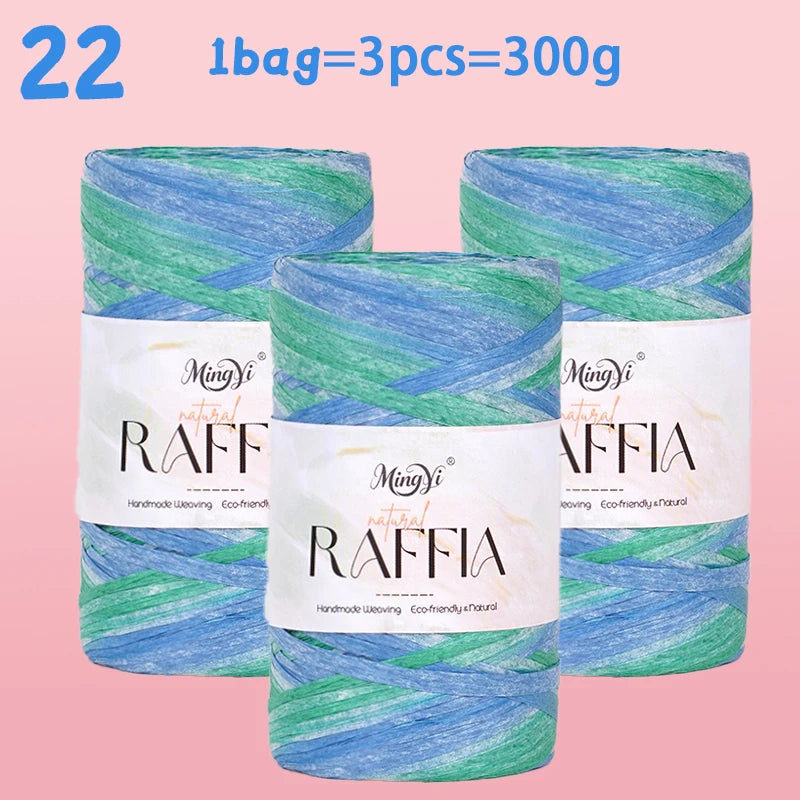 Yarn, Raffia-Style for Handmade Hats, Bags, Floor Mats & Storage Crafts