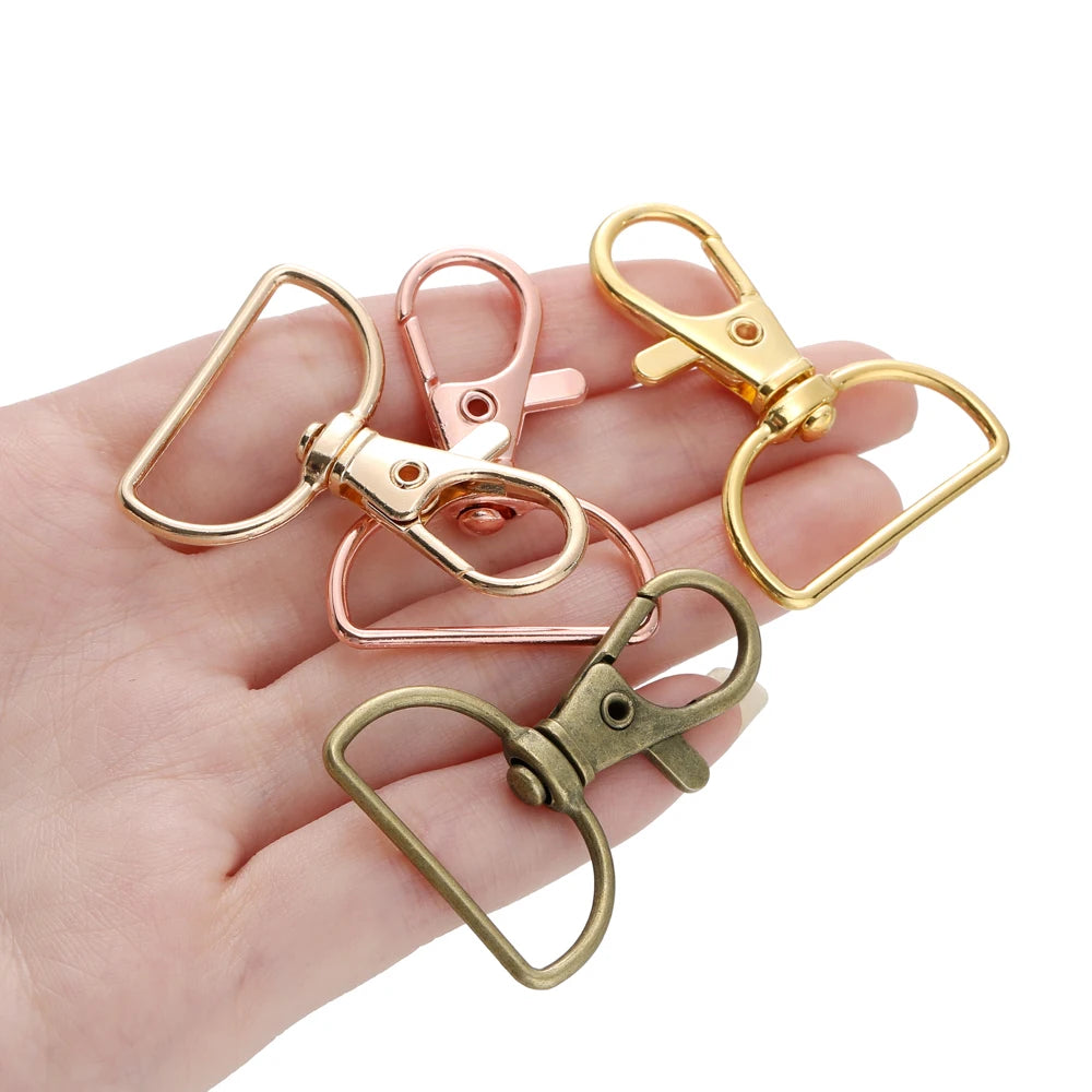 Swivel Clasps Alloy D-Ring Lanyard Snap Hooks DIY Jewelry Making Craft Supplies
