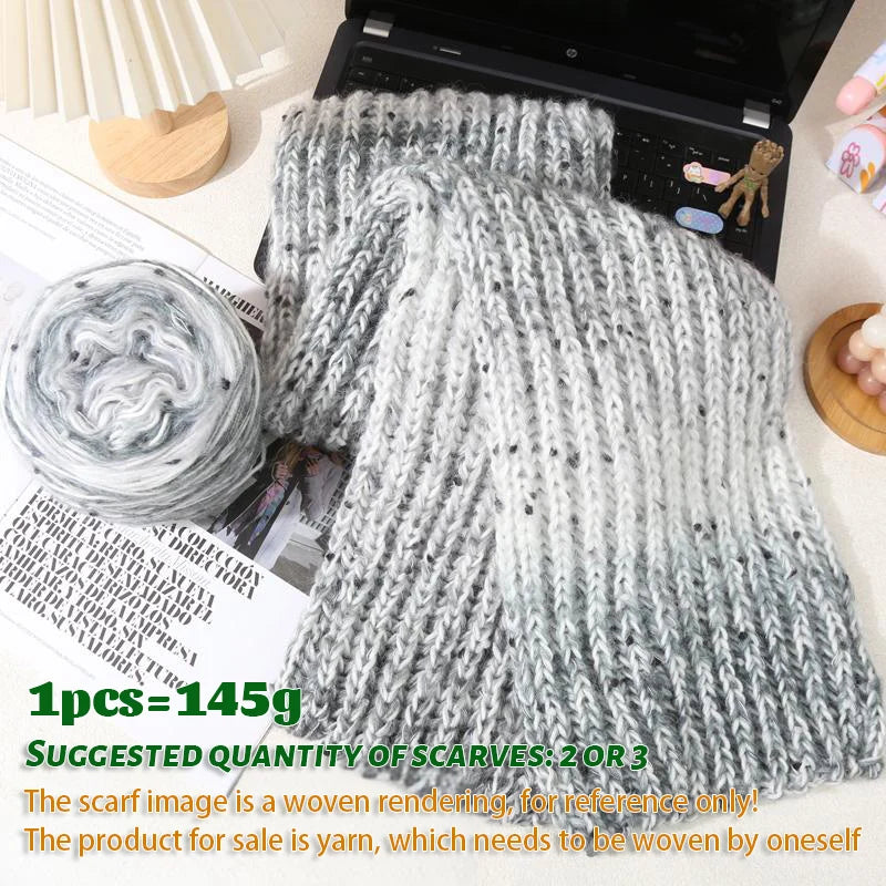 Yarn, Color-Dot Gradient for Handmade Scarves, Hats & Knitting Projects