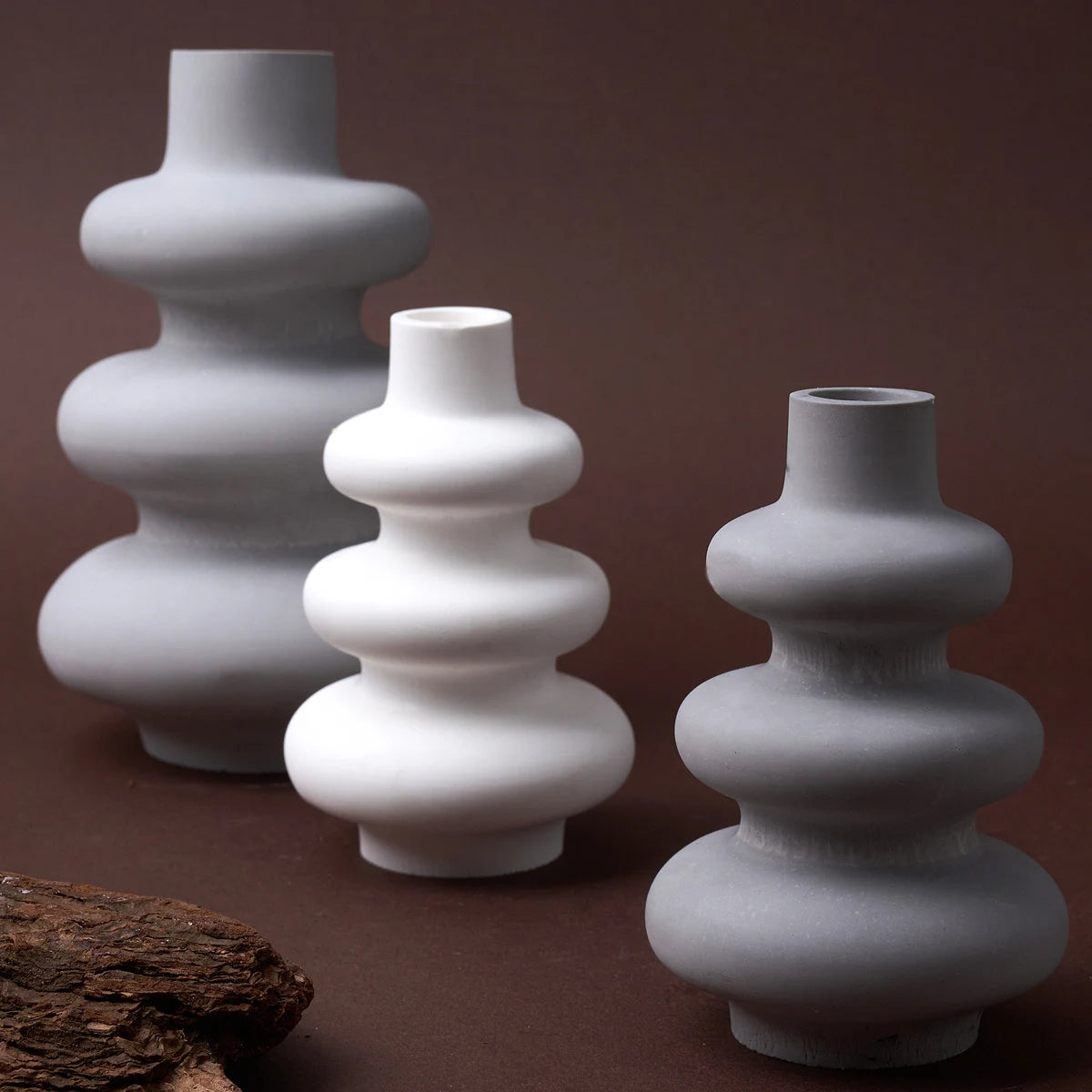 Irregular Vase Silicone Mold DIY Nordic Circle Straight Flower Arrangement Craft Making Plaster Resin Casting Molds Home Decor