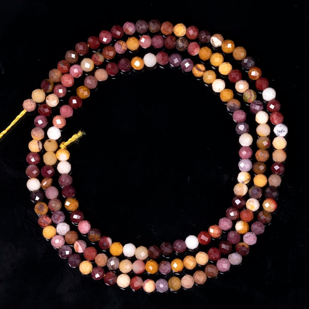 Stone Beads Tiny Faceted Mookaite Jasper-Style Small Spacer Bracelet Craft Beads