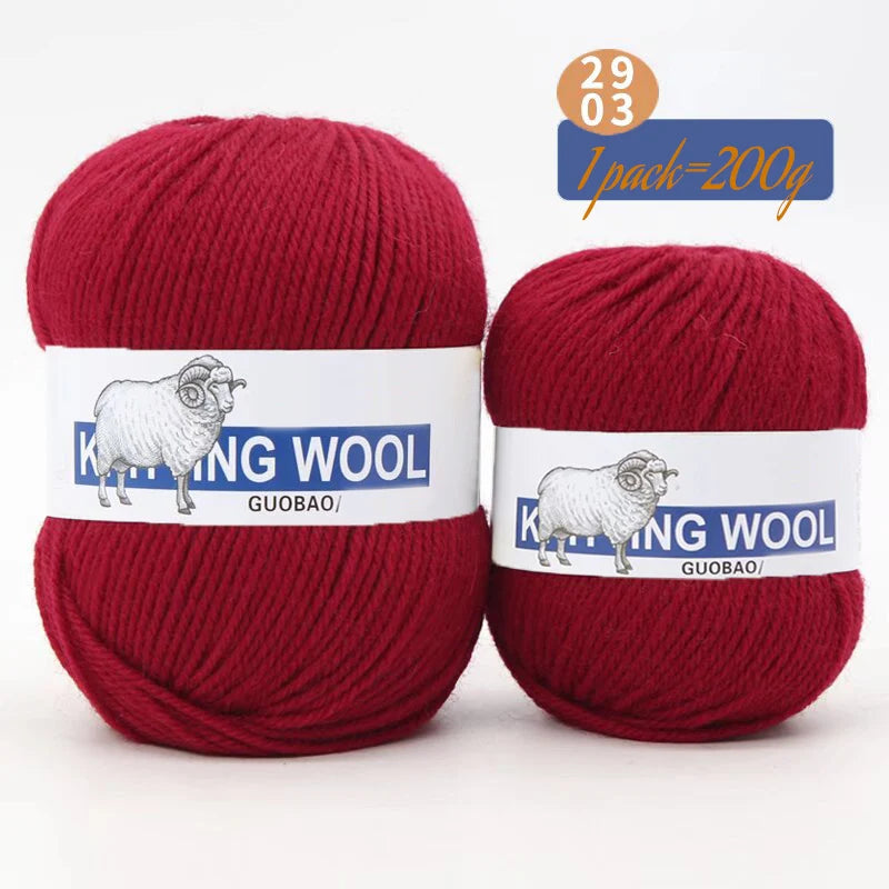 Yarn, Medium Thickness for Knitting Sweaters, Coats, Scarves & Winter Hats
