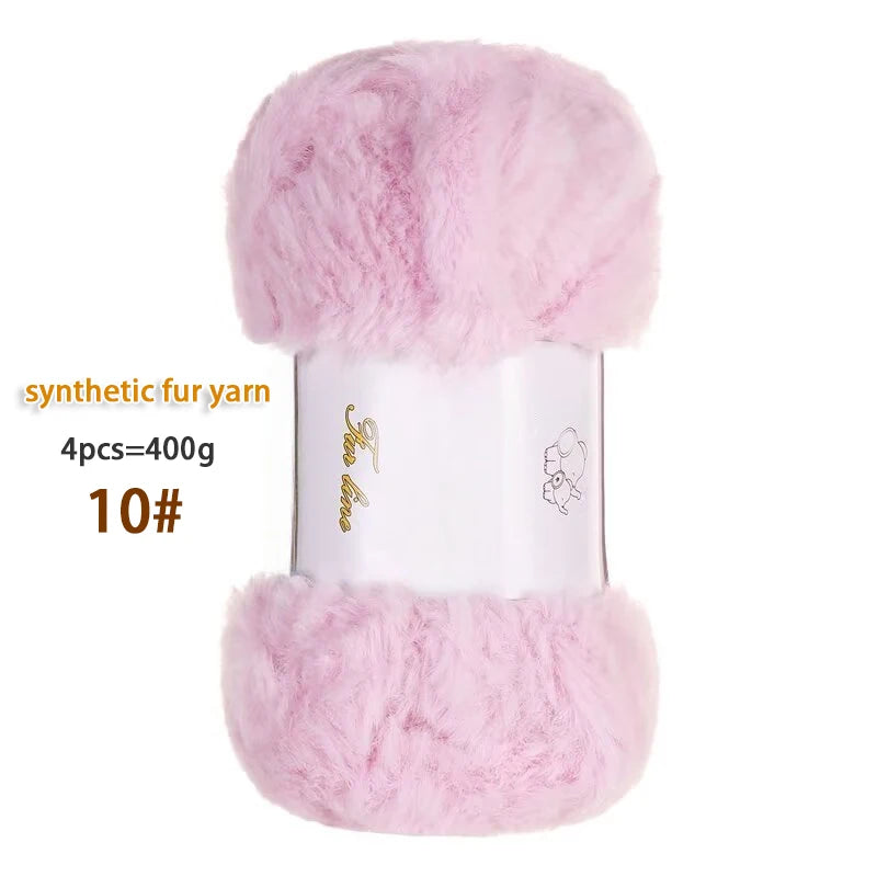 Yarn, Wide Faux Fur for Handmade Coats, Scarves, Hats & Crochet Shoes