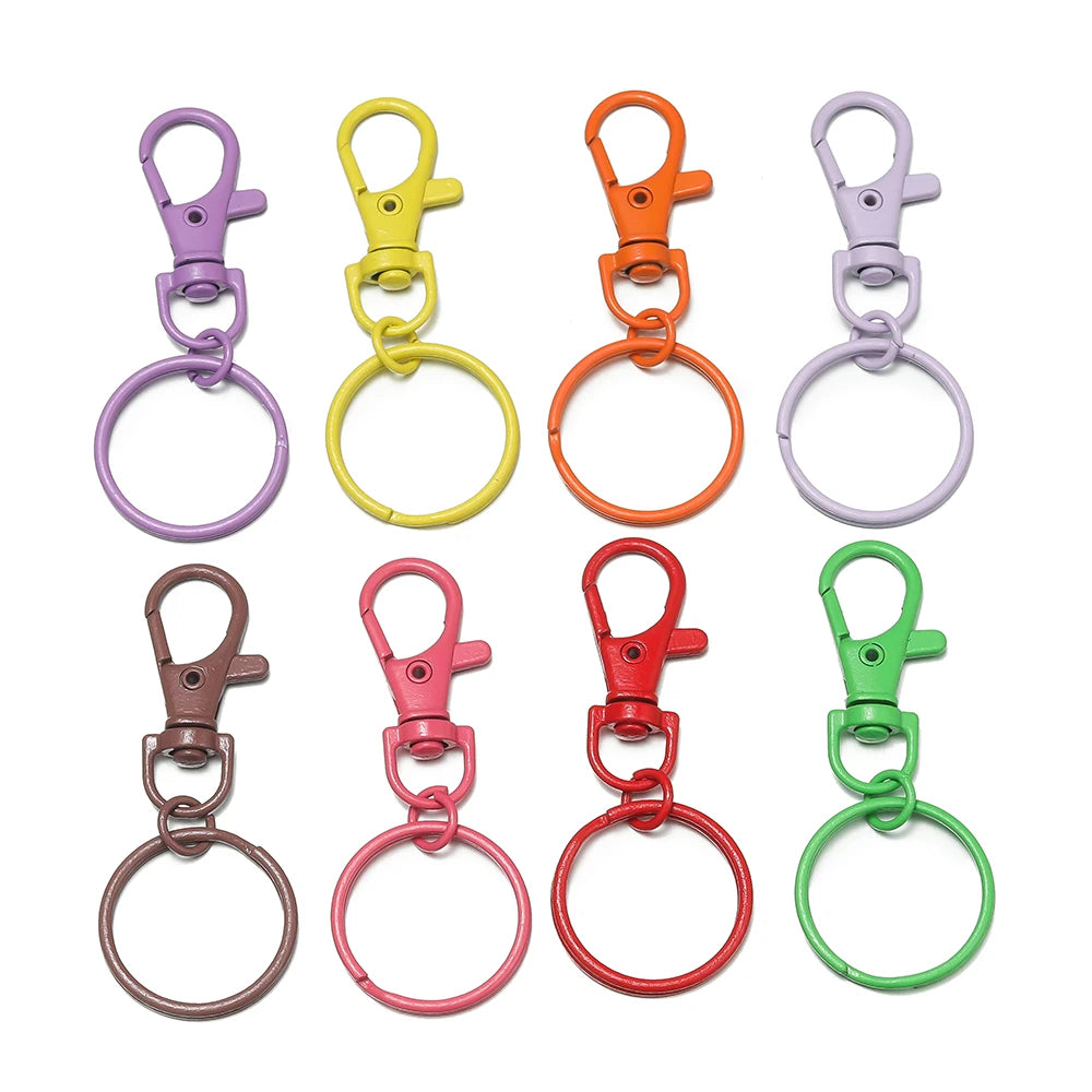 Keyrings Adjustable Buckle Colorful Lobster Clasps DIY Jewelry Making
