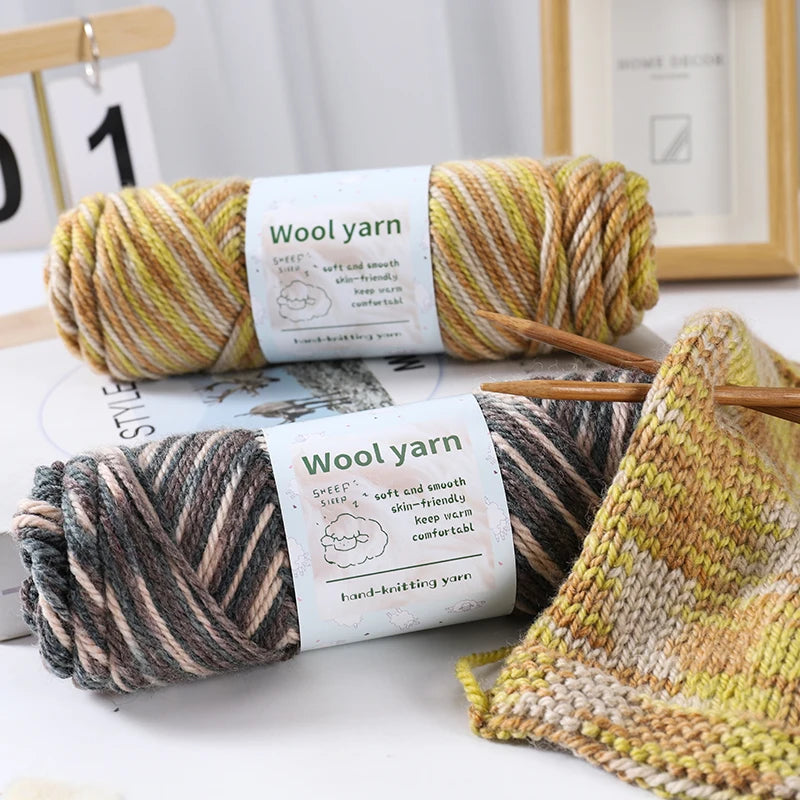 Yarn, Thick Rainbow Gradient for Coats, Scarves, Gloves & Creative Knitwear