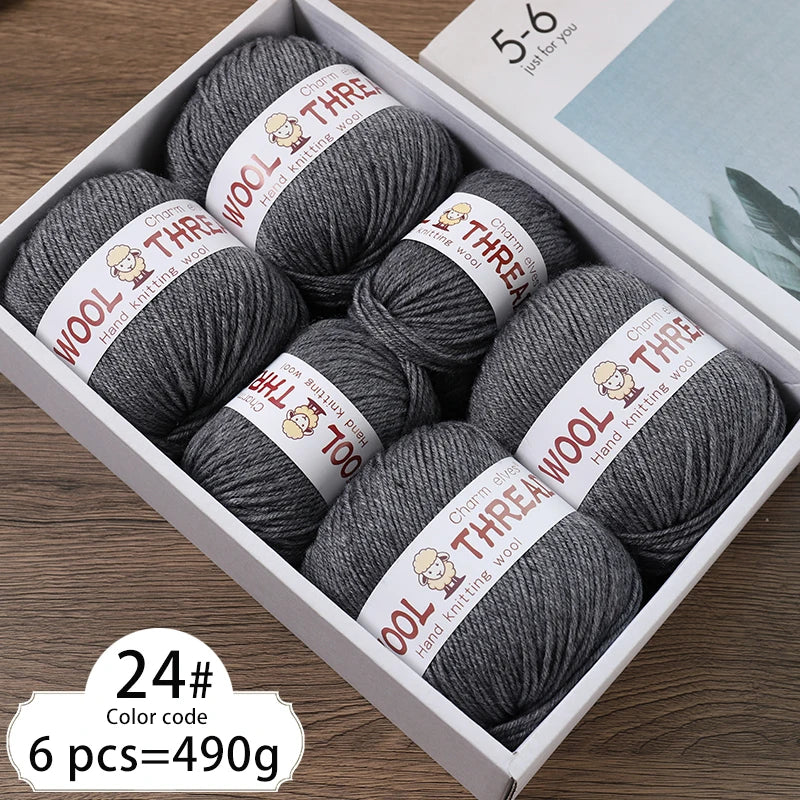 Yarn, Medium-Coarse for Knitting Sweaters, Scarves, Hats & Winter Crafts